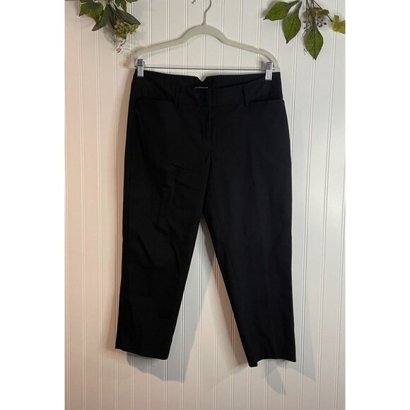 Express Women's Size 8 Black Mid Rise Pants Pockets Polyester/Viscose Blend - Picture 8 of 12